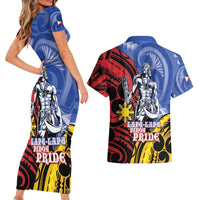 Philippines Lapu-Lapu Couples Matching Short Sleeve Bodycon Dress and Hawaiian Shirt Proud Of My King LT05 - Polynesian Pride