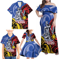 Philippines Lapu-Lapu Family Matching Off Shoulder Maxi Dress and Hawaiian Shirt Proud Of My King