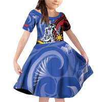 Philippines Lapu-Lapu Family Matching Off Shoulder Short Dress and Hawaiian Shirt Proud Of My King