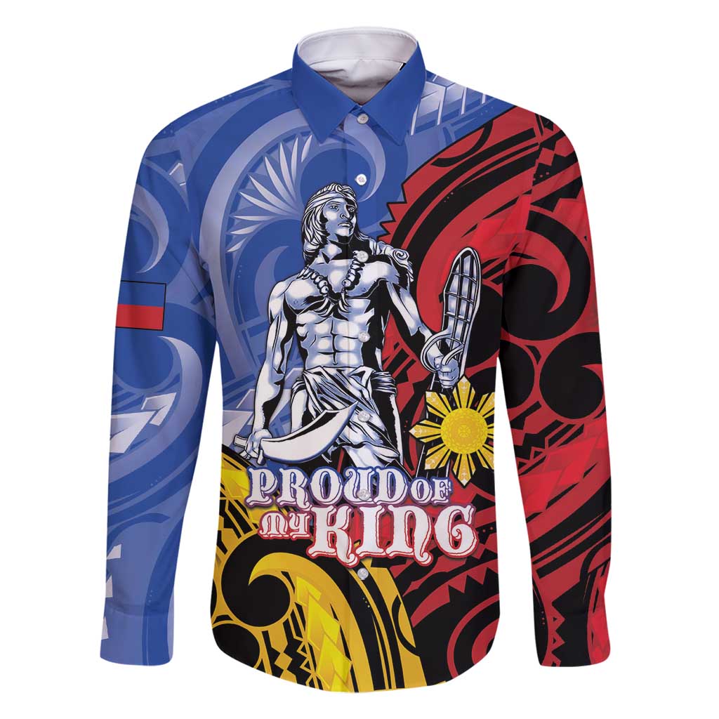 Philippines Lapu-Lapu Family Matching Off Shoulder Short Dress and Hawaiian Shirt Proud Of My King