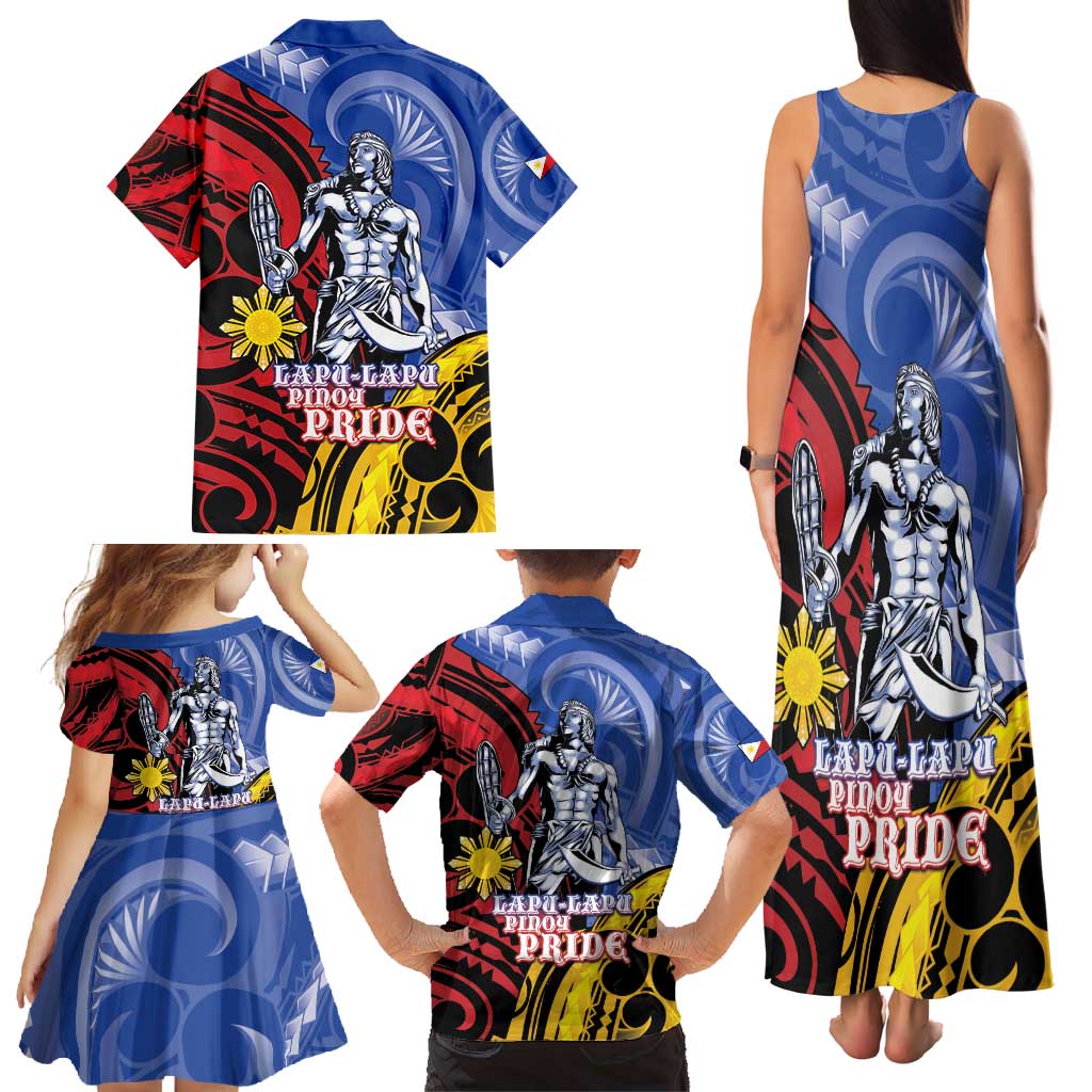 Philippines Lapu-Lapu Family Matching Tank Maxi Dress and Hawaiian Shirt Proud Of My King