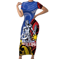 Philippines Lapu-Lapu Short Sleeve Bodycon Dress Proud Of My King