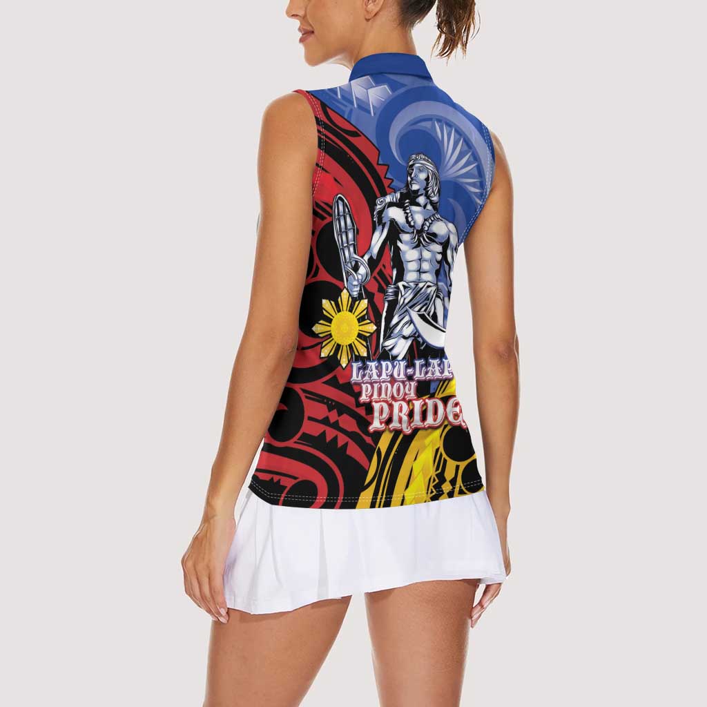Philippines Lapu-Lapu Women Sleeveless Polo Shirt Proud Of My King