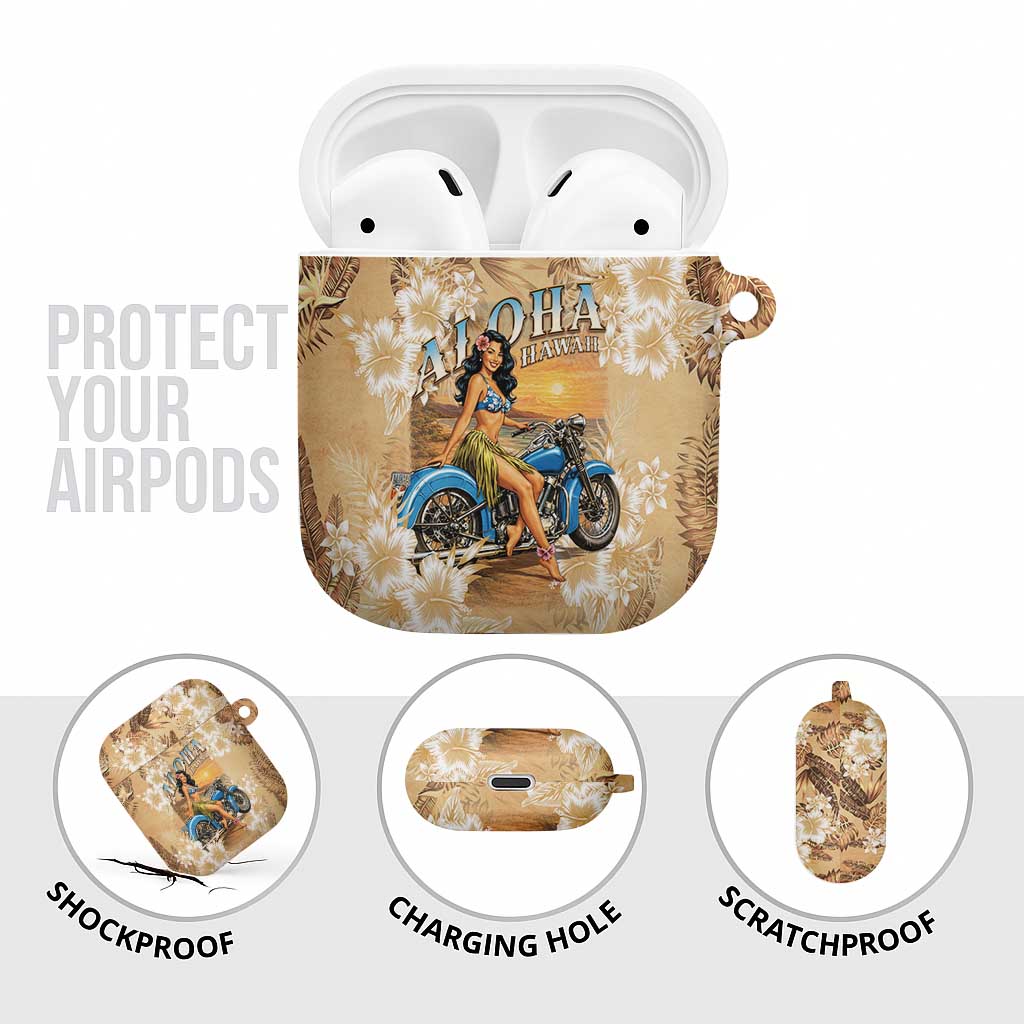 Aloha Hawaii Biker AirPods Case Ride To Paradise