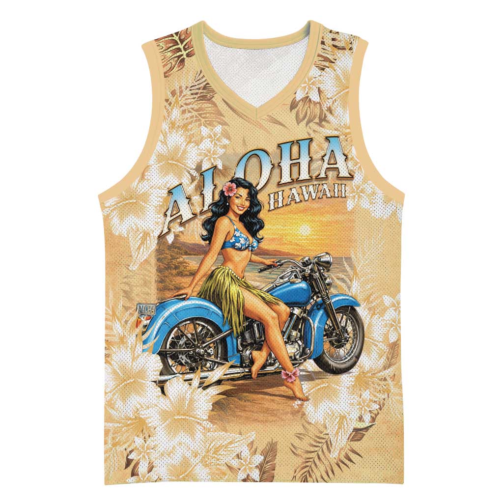 Aloha Hawaii Biker Basketball Jersey Ride To Paradise