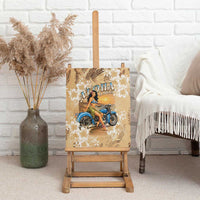 Aloha Hawaii Biker Canvas Wall Art Ride To Paradise