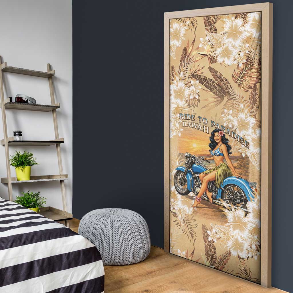 Aloha Hawaii Biker Door Cover Ride To Paradise