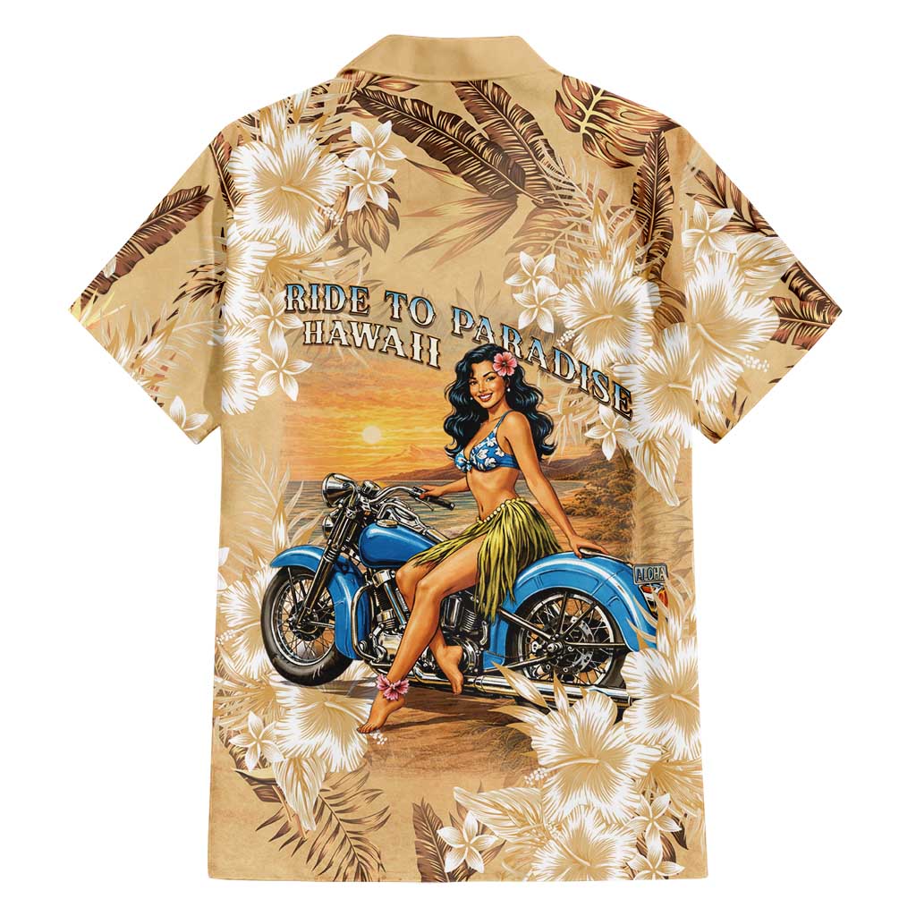 Aloha Hawaii Biker Family Matching Off Shoulder Short Dress and Hawaiian Shirt Ride To Paradise LT05 - Polynesian Pride