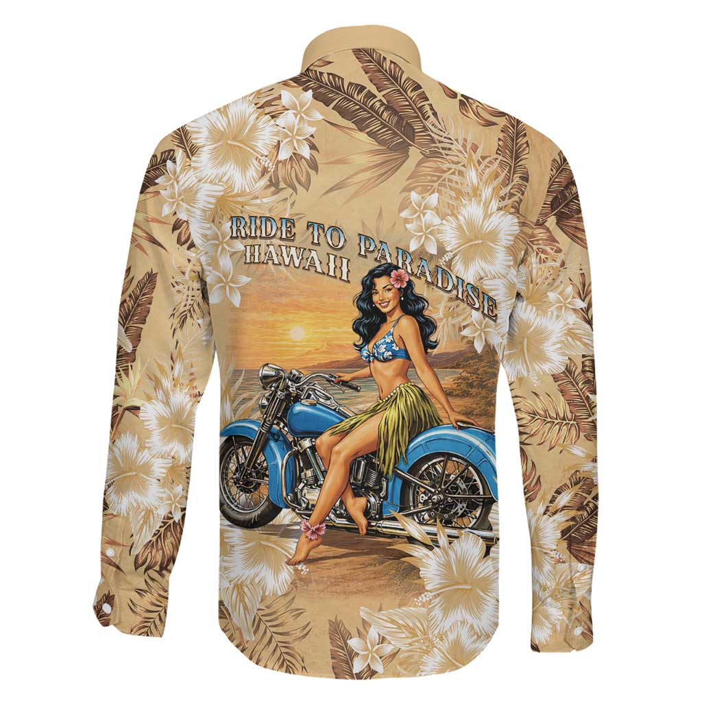 Aloha Hawaii Biker Family Matching Short Sleeve Bodycon Dress and Hawaiian Shirt Ride To Paradise LT05 - Polynesian Pride