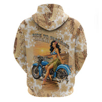 Aloha Hawaii Biker Hoodie Ride To Paradise