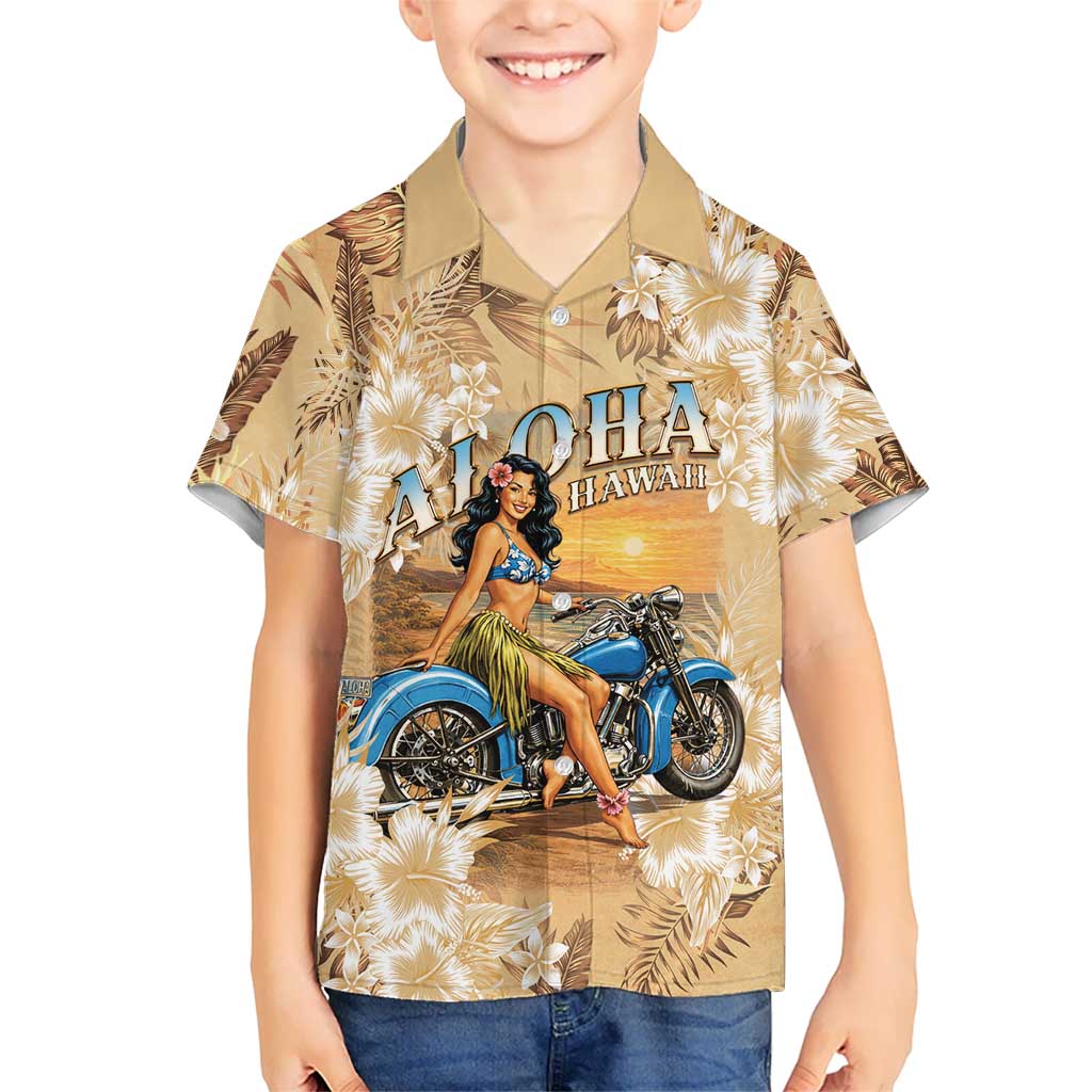 Aloha Hawaii Biker Kid Hawaiian Shirt Ride To Paradise