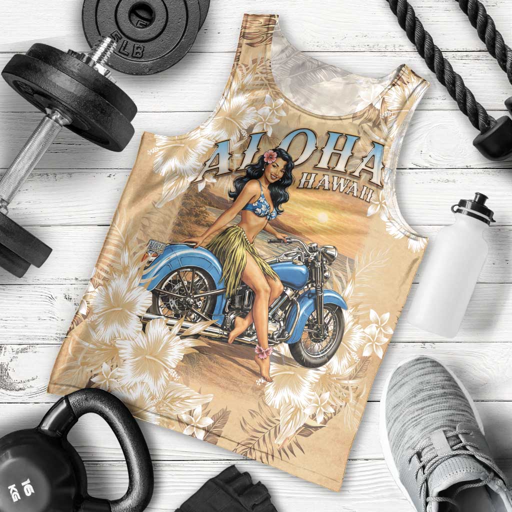 Aloha Hawaii Biker Men Tank Top Ride To Paradise