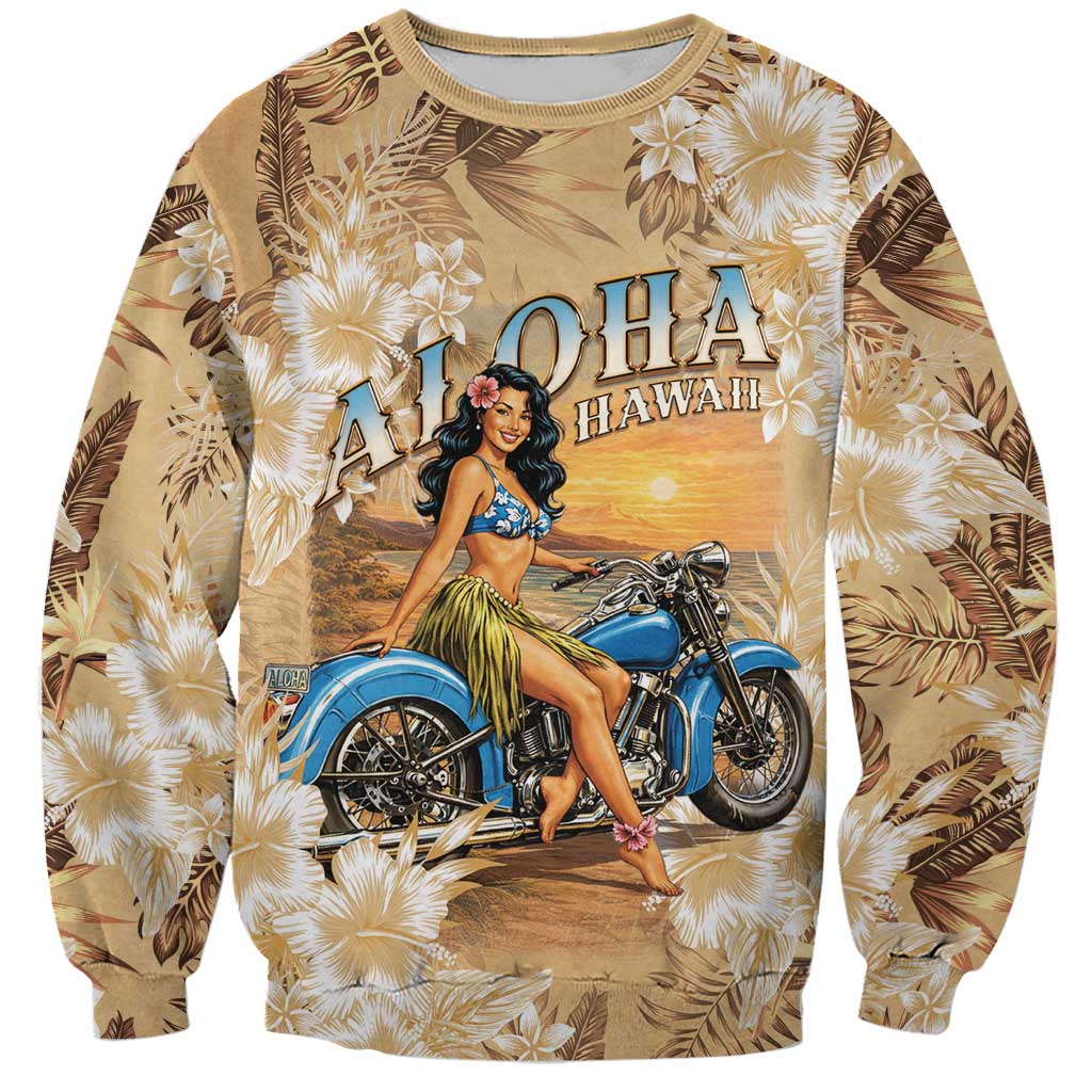 Aloha Hawaii Biker Sweatshirt Ride To Paradise