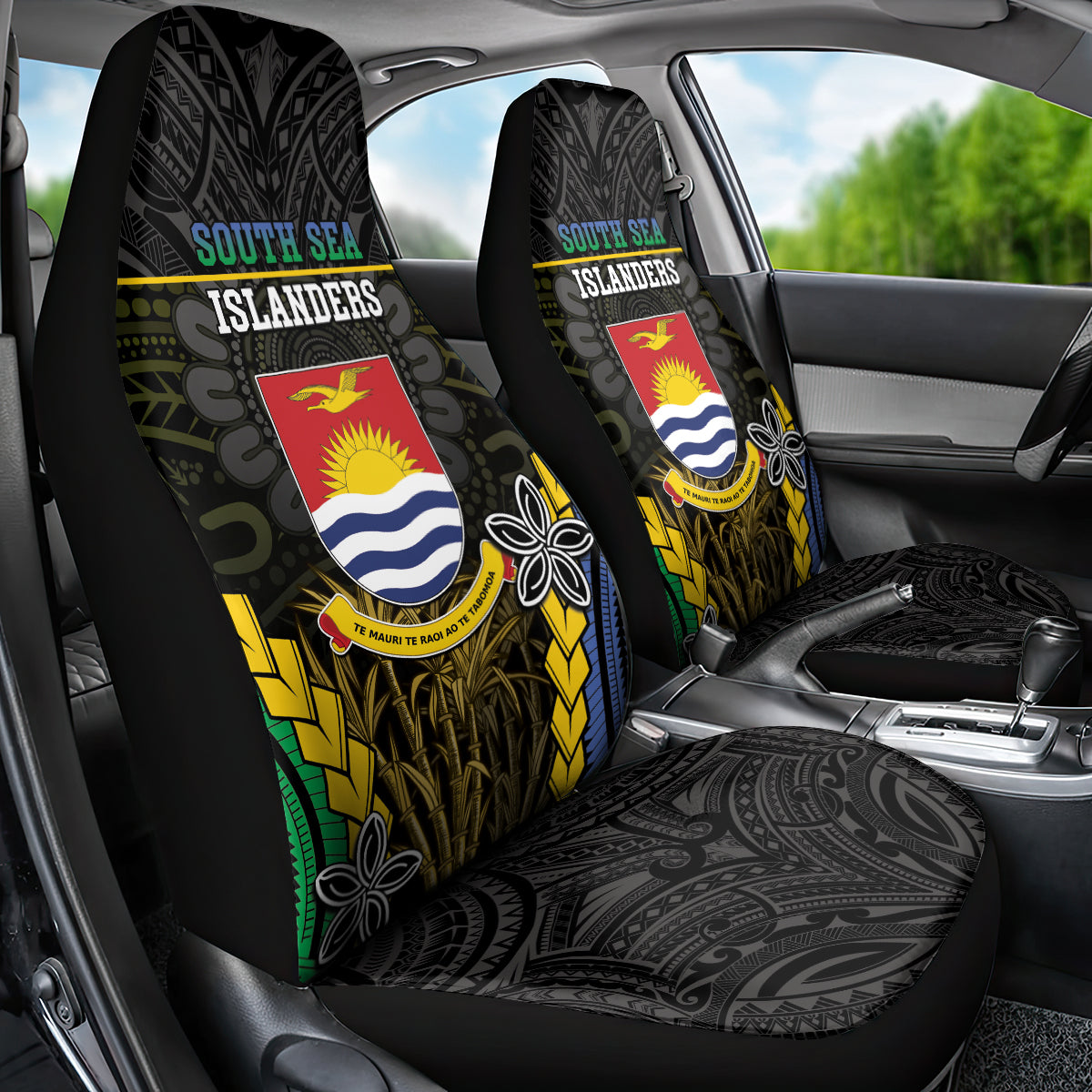 South Sea Islanders And Gilbert Islands Car Seat Cover Kanakas Polynesian Pattern