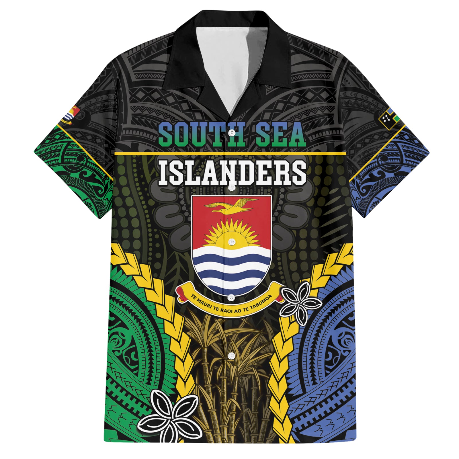 Personalised South Sea Islanders And Gilbert Islands Hawaiian Shirt Kanakas Polynesian Pattern