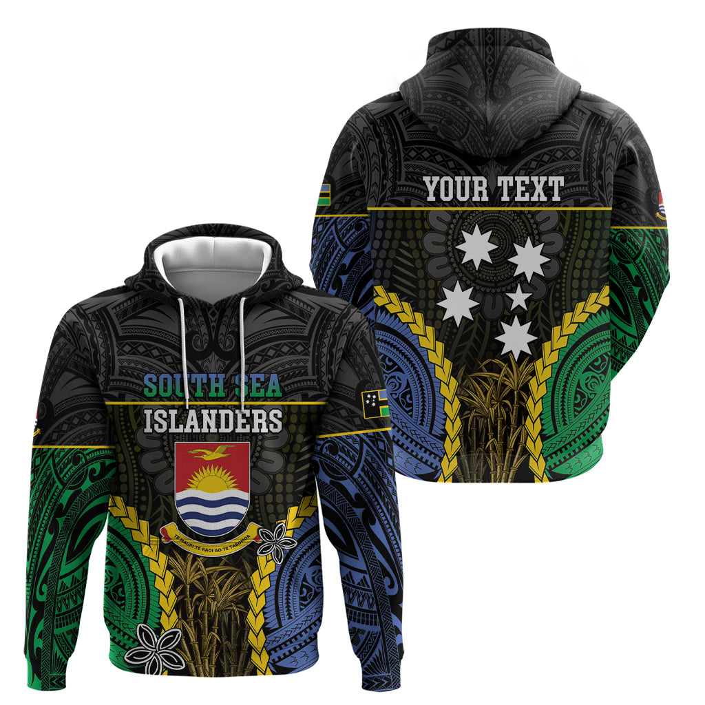 Personalised South Sea Islanders And Gilbert Islands Hoodie Kanakas Polynesian Pattern