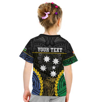 Personalised South Sea Islanders And Gilbert Islands Kid T Shirt Kanakas Polynesian Pattern