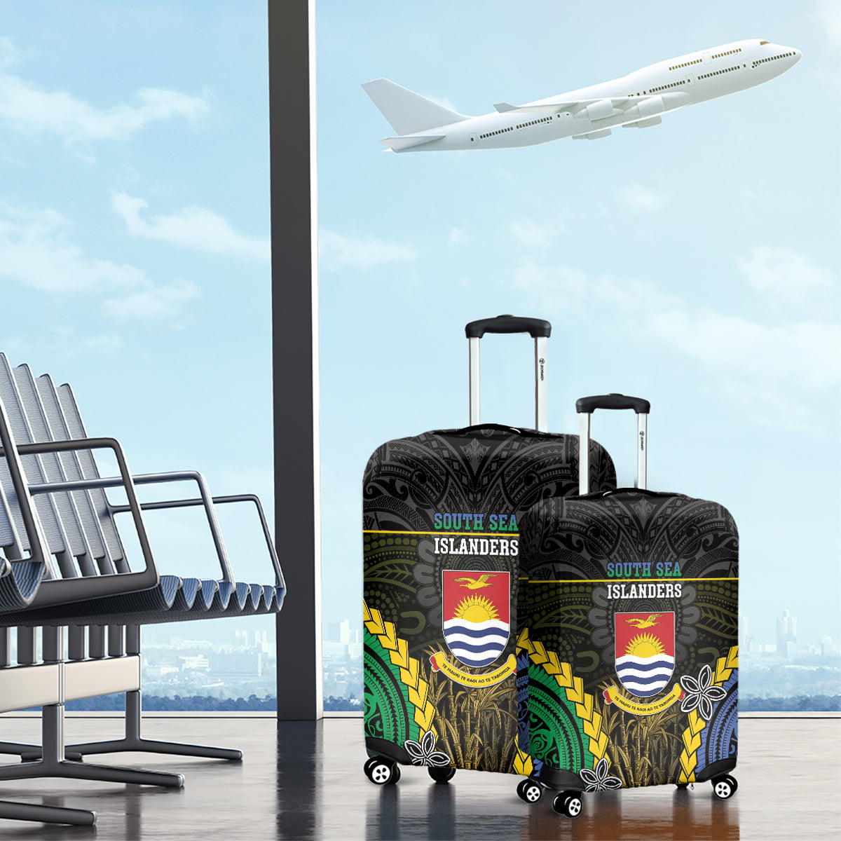 South Sea Islanders And Gilbert Islands Luggage Cover Kanakas Polynesian Pattern