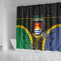 South Sea Islanders And Gilbert Islands Shower Curtain Kanakas Polynesian Pattern