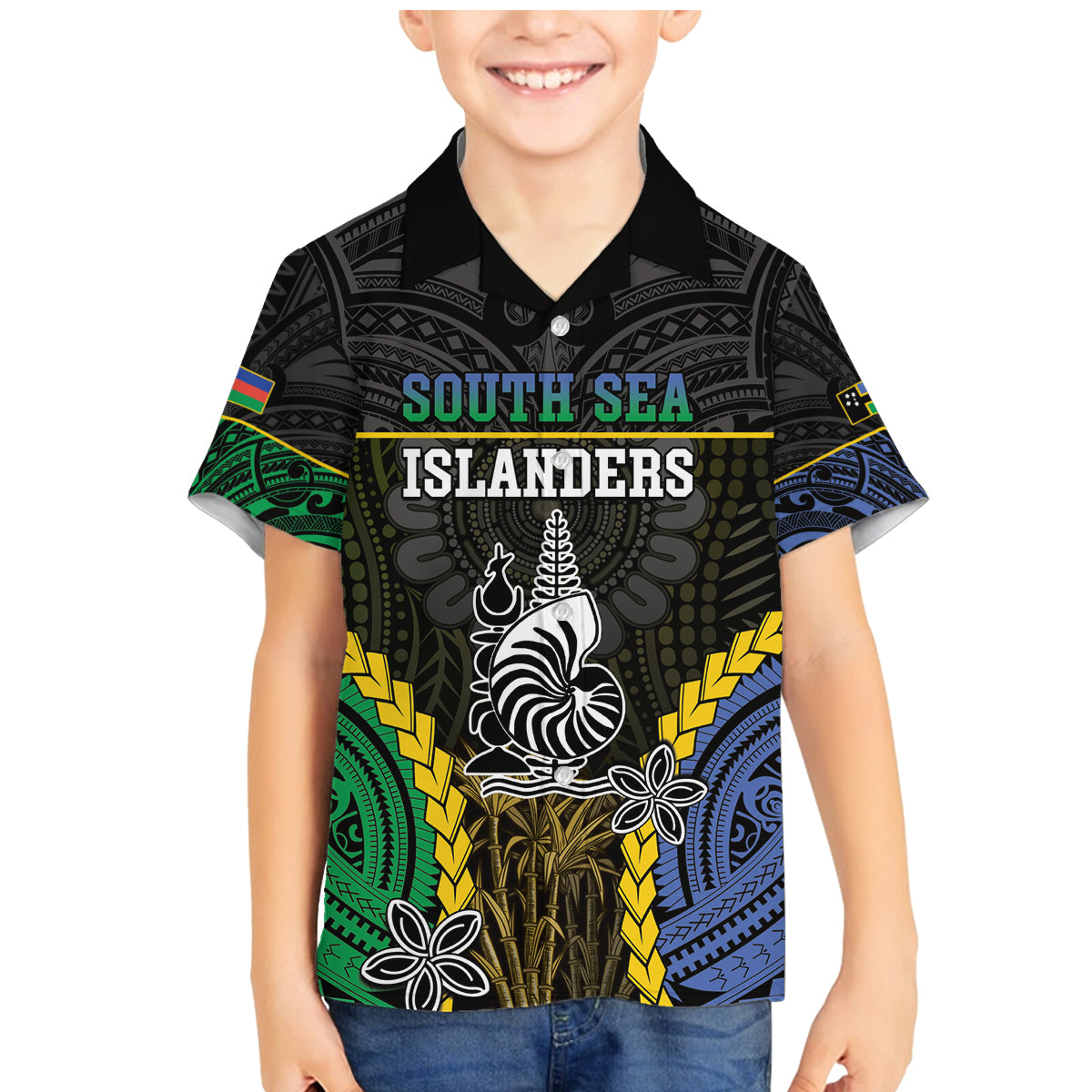 Personalised South Sea Islanders And New Caledonia Family Matching Mermaid Dress and Hawaiian Shirt Kanakas Polynesian Pattern