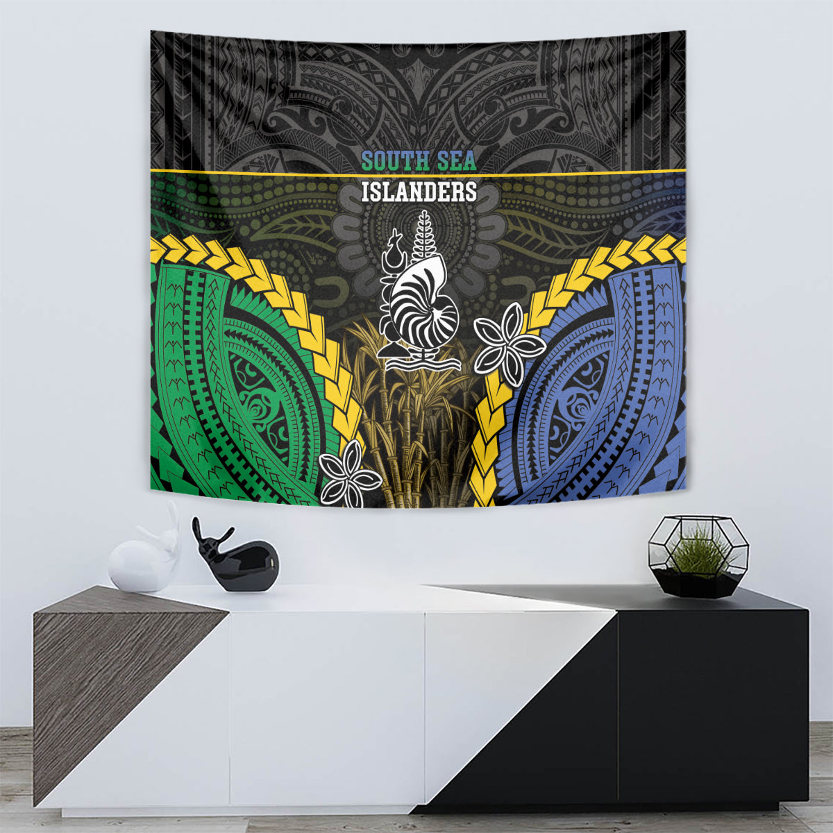 South Sea Islanders And New Caledonia Tapestry Kanakas Polynesian Pattern