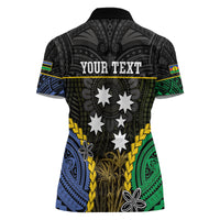 Personalised South Sea Islanders And New Caledonia Women Polo Shirt Kanakas Polynesian Pattern