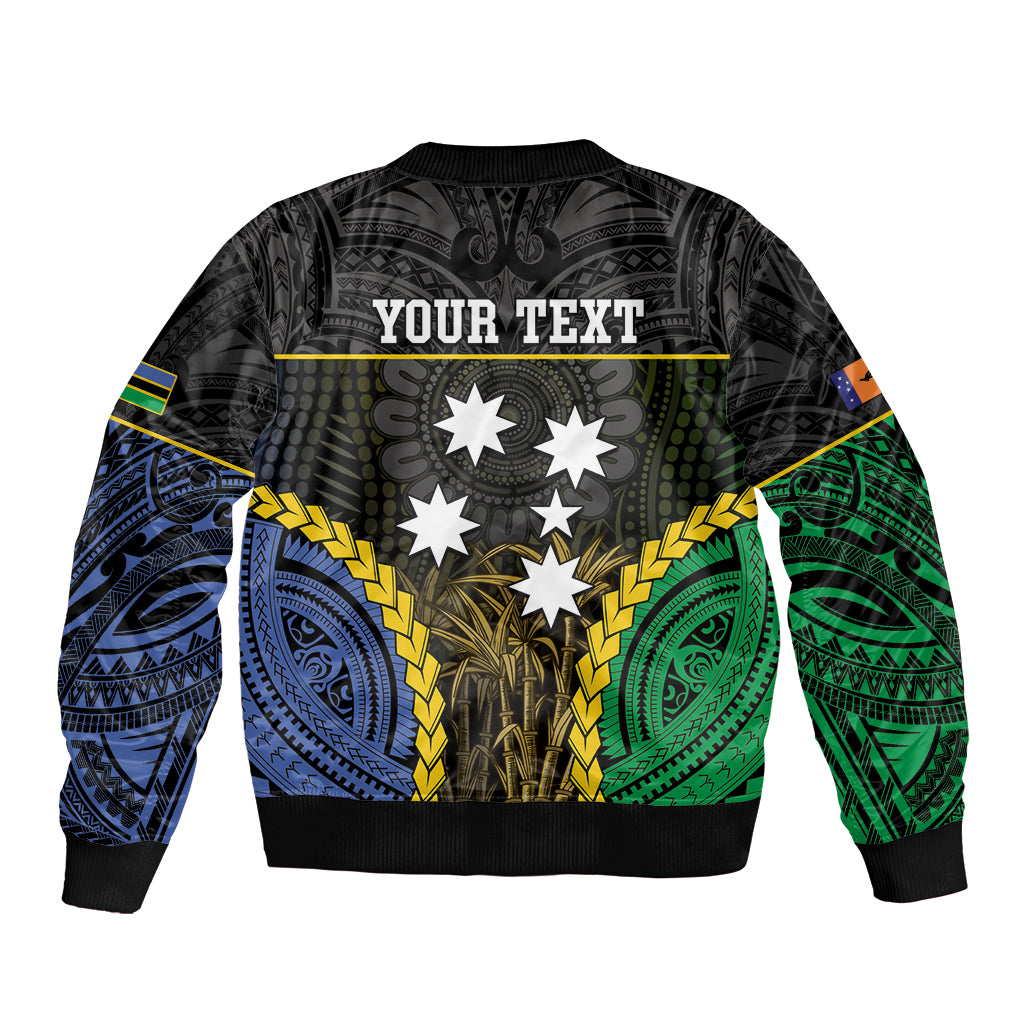 Personalised South Sea Islanders And New Ireland Bomber Jacket Kanakas Polynesian Pattern