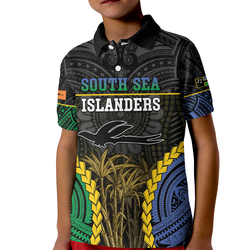 Personalised South Sea Islanders And New Ireland Kid Polo Shirt Kanakas Polynesian Pattern