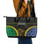 South Sea Islanders And New Ireland Leather Tote Bag Kanakas Polynesian Pattern