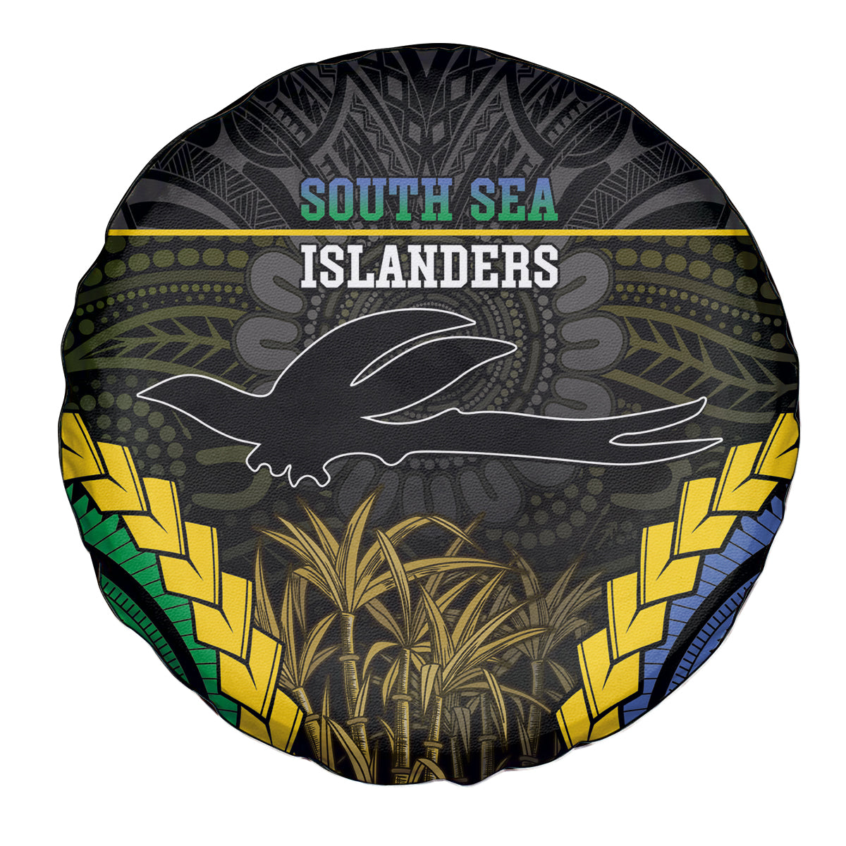 South Sea Islanders And New Ireland Spare Tire Cover Kanakas Polynesian Pattern