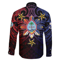 Philippines Guam Family Matching Long Sleeve Bodycon Dress and Hawaiian Shirt Filipino Sun With Guaman Seal LT05 - Polynesian Pride