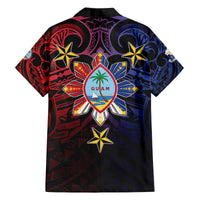 Philippines Guam Family Matching Off The Shoulder Long Sleeve Dress and Hawaiian Shirt Filipino Sun With Guaman Seal LT05 - Polynesian Pride