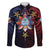 Philippines Guam Family Matching Off The Shoulder Long Sleeve Dress and Hawaiian Shirt Filipino Sun With Guaman Seal
