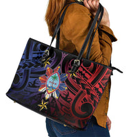 Philippines Guam Leather Tote Bag Filipino Sun With Guaman Seal