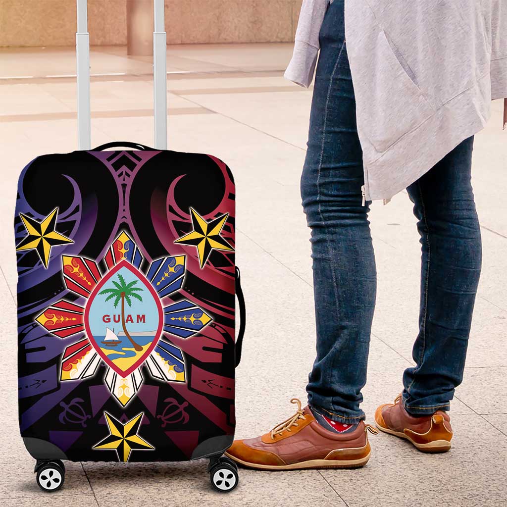 Philippines Guam Luggage Cover Filipino Sun With Guaman Seal