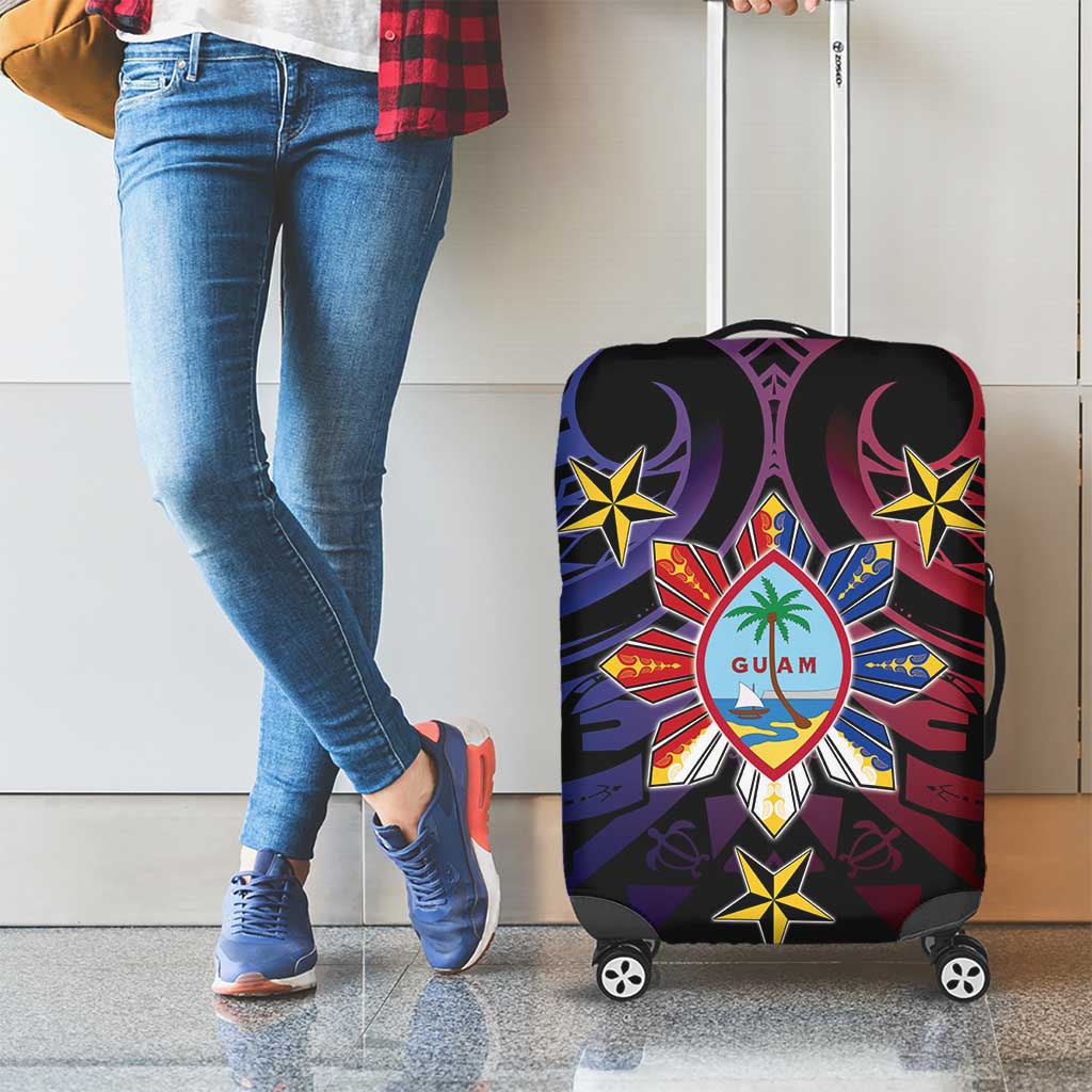 Philippines Guam Luggage Cover Filipino Sun With Guaman Seal
