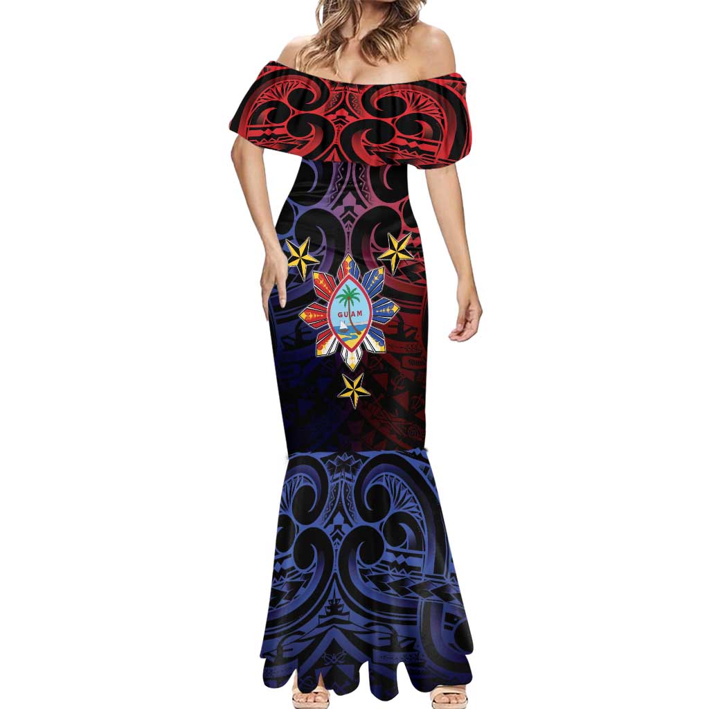 Philippines Guam Mermaid Dress Filipino Sun With Guaman Seal