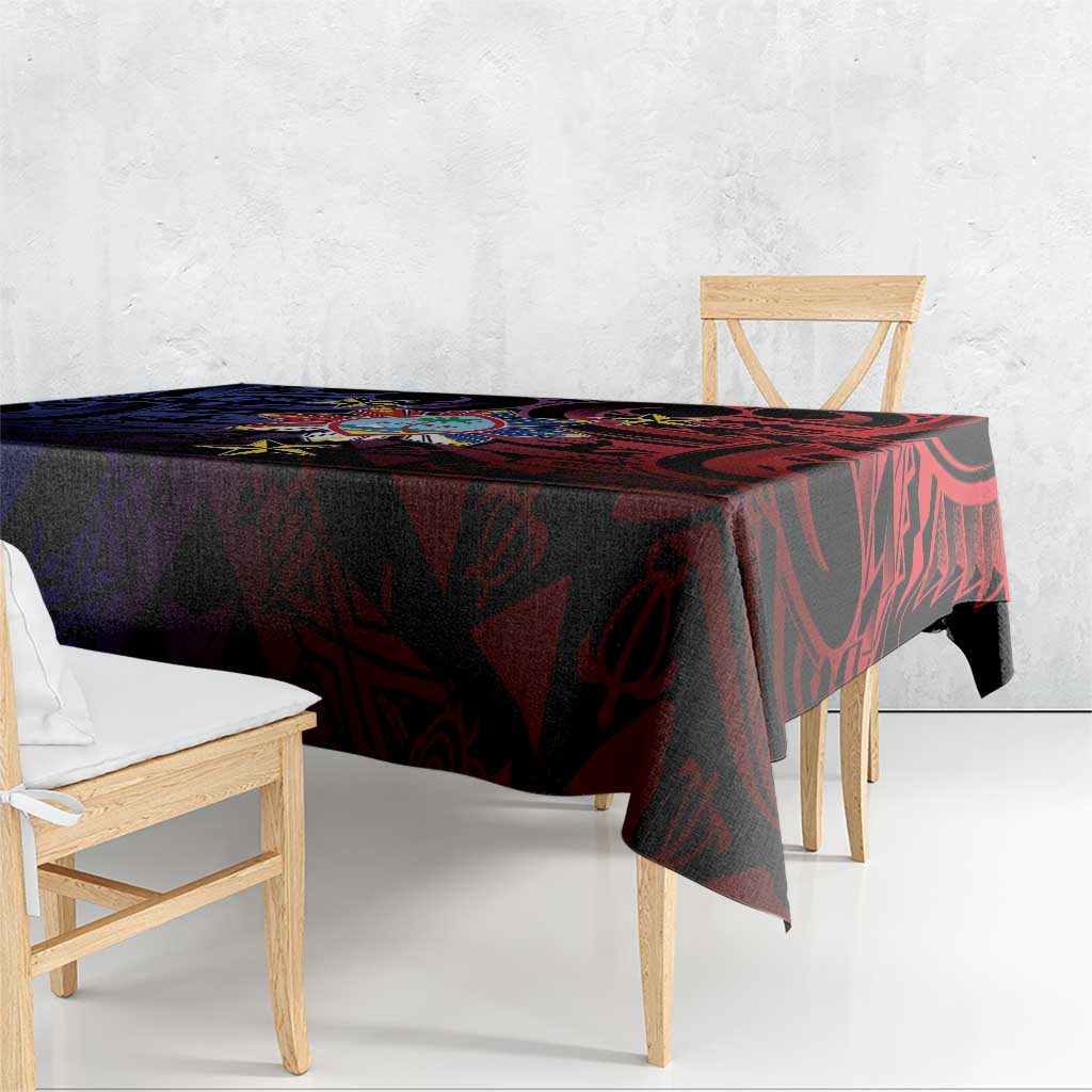 Philippines Guam Tablecloth Filipino Sun With Guaman Seal