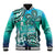 Fiji Born Indian Baseball Jacket Palm Paisley With Tapa Pattern