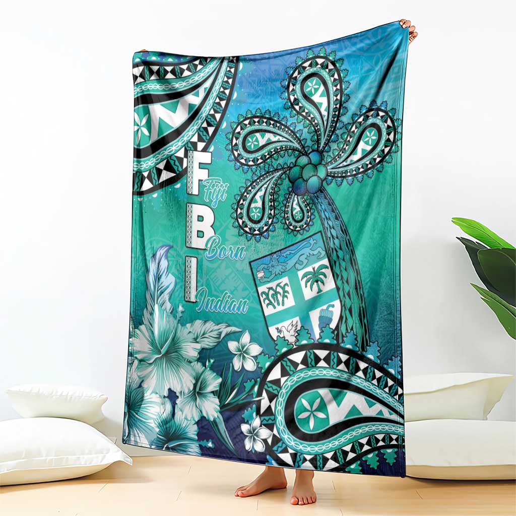 Fiji Born Indian Blanket Palm Paisley With Tapa Pattern