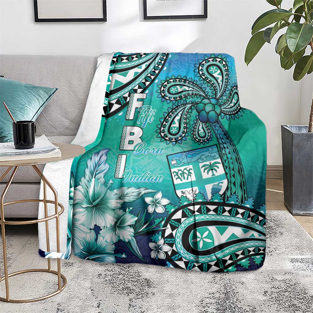 Fiji Born Indian Blanket Palm Paisley With Tapa Pattern