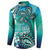 Fiji Born Indian Button Sweatshirt Palm Paisley With Tapa Pattern