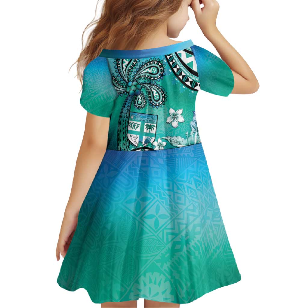 Fiji Born Indian Family Matching Long Sleeve Bodycon Dress and Hawaiian Shirt Palm Paisley With Tapa Pattern