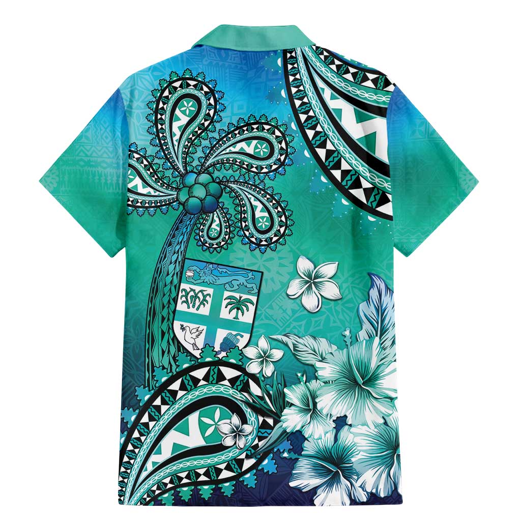 Fiji Born Indian Family Matching Mermaid Dress and Hawaiian Shirt Palm Paisley With Tapa Pattern LT05 - Polynesian Pride