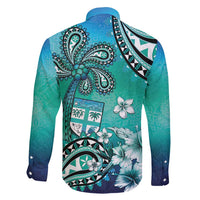 Fiji Born Indian Family Matching Mermaid Dress and Hawaiian Shirt Palm Paisley With Tapa Pattern LT05 - Polynesian Pride