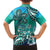 Fiji Born Indian Family Matching Puletasi and Hawaiian Shirt Palm Paisley With Tapa Pattern