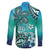 Fiji Born Indian Family Matching Puletasi and Hawaiian Shirt Palm Paisley With Tapa Pattern