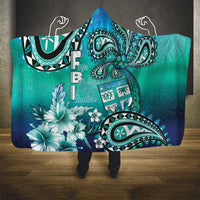 Fiji Born Indian Hooded Blanket Palm Paisley With Tapa Pattern