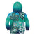 Fiji Born Indian Kid Hoodie Palm Paisley With Tapa Pattern