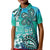 Fiji Born Indian Kid Polo Shirt Palm Paisley With Tapa Pattern